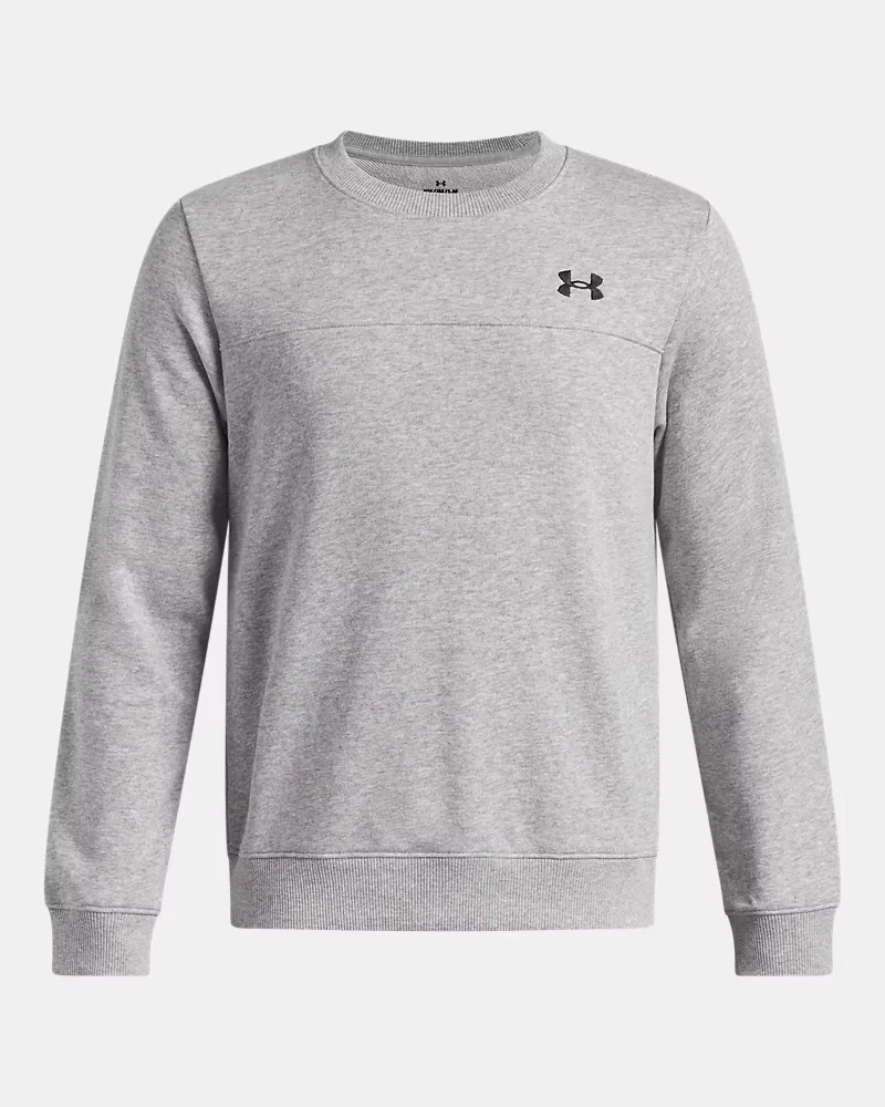 Свитшот легкий из футера с начесом для мальчиков Rival Lightweight UnderArmour, Mod Gray Light Heather/Black