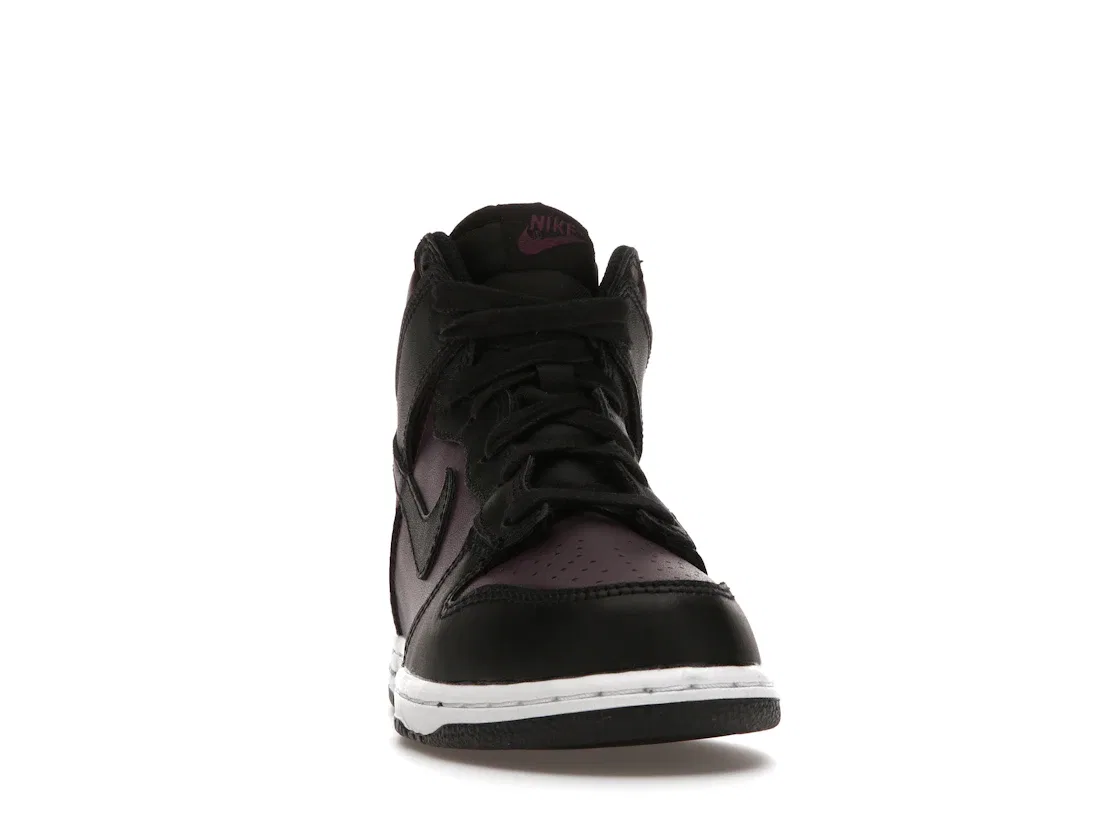 Детские кроссовки высокие с принтом Fragment Nike Dunk High Nike, Wine/Black-White — фото 2
