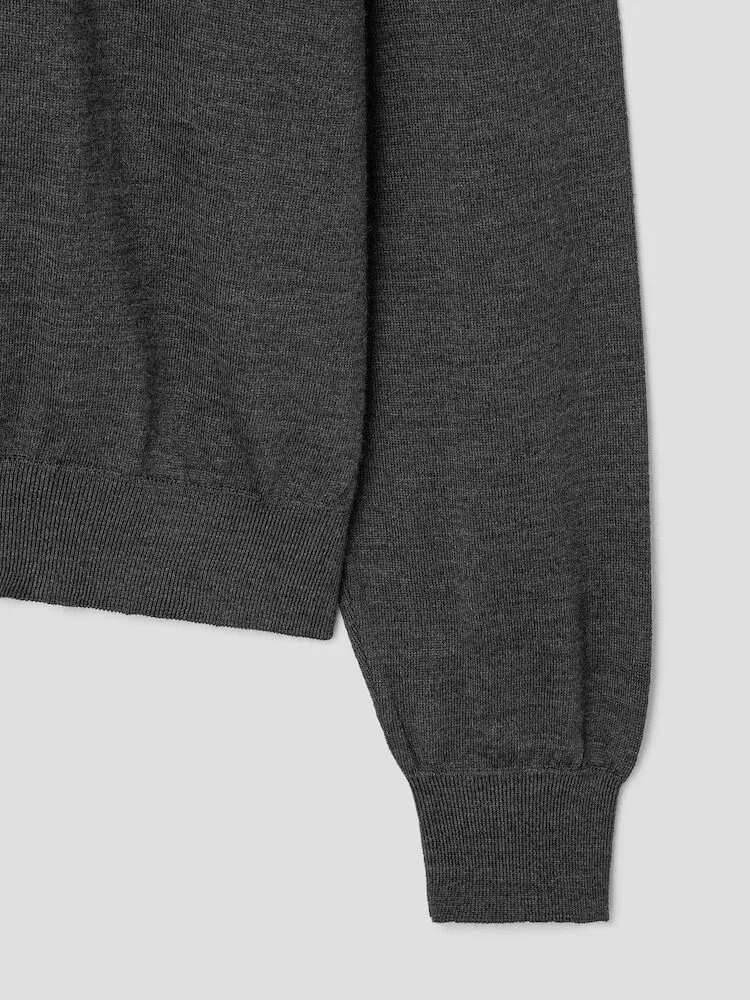 Свитер свободного кроя Le Sweater Brode JACQUEMUS, Dark Grey — фото 4
