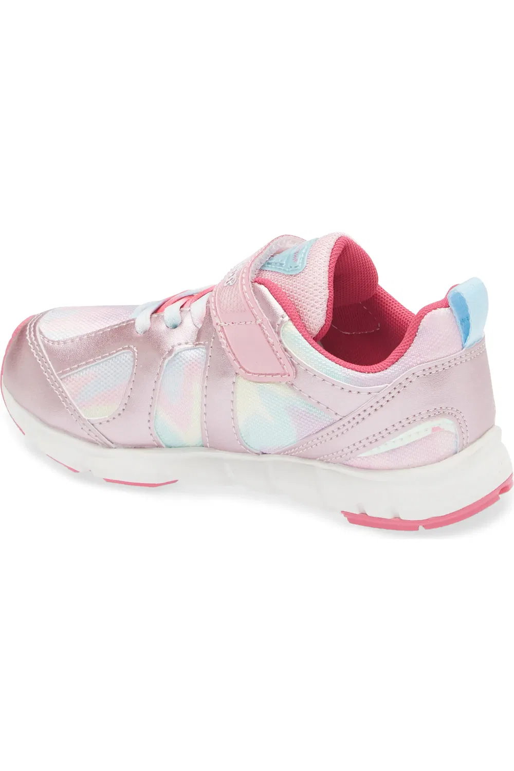 Детские кроссовки легкие с эластичными шнурками Rainbow Washable Tsukihoshi, розовый/розовый — фото 2