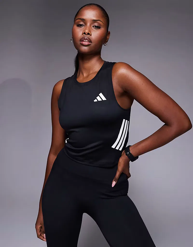Майка Adidas Running Adi365 с тремя полосками, черный