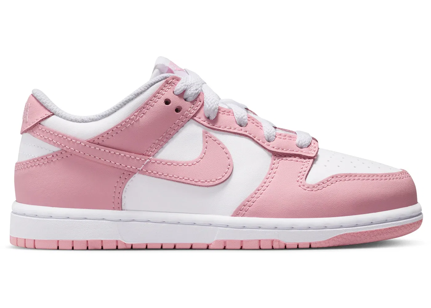 Детские кроссовки Lifestyle Nike Dunk Low, White/White/White/Medium Soft Pink