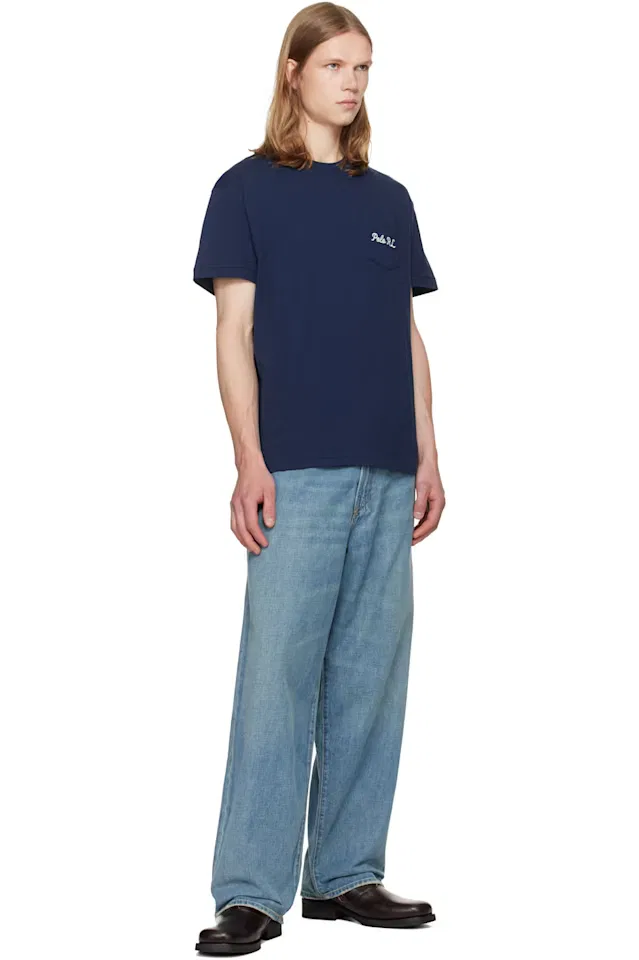 Темно-синяя футболка Classic Fit Polo Bear Jersey Polo Ralph Lauren — фото 4