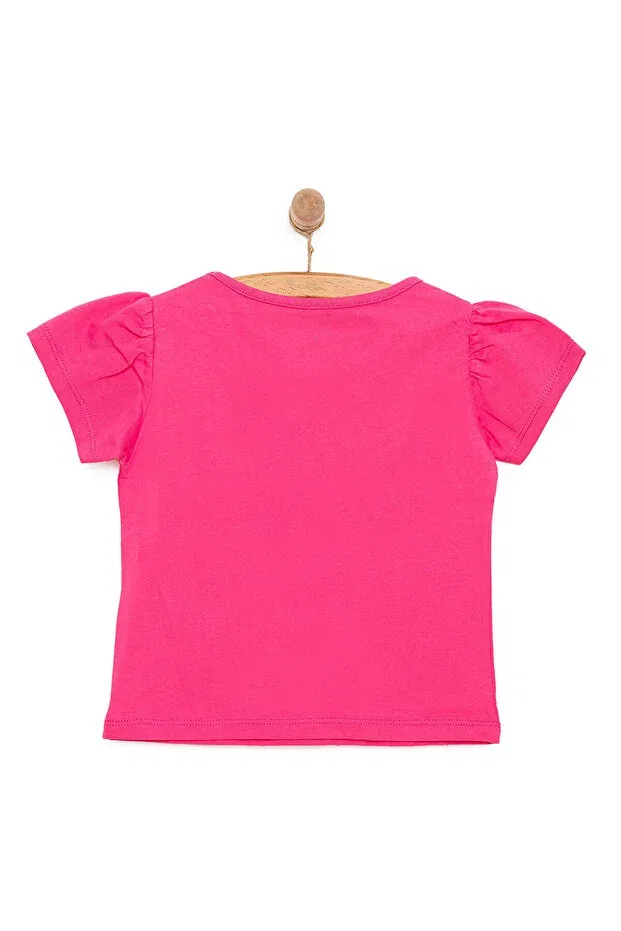 Детская футболка для девочек с принтом Hellobaby basic girl fun ice cream printed t-shirt Ebebek Hello Baby, Pink — фото 2