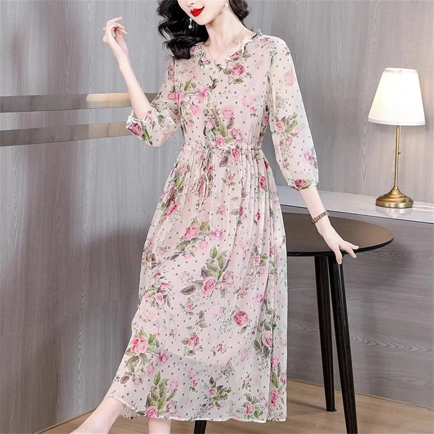 Женское пляжное платье с цветочным принтом Floral Silk, Pnnrk — фото 3