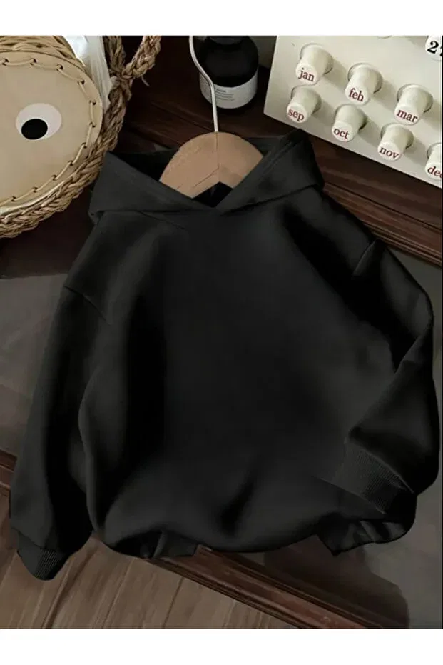 Детское худи для мальчиков с принтом Star Back Printed Hooded Sweatshirt (New Season) Daxia, Черный — фото 2