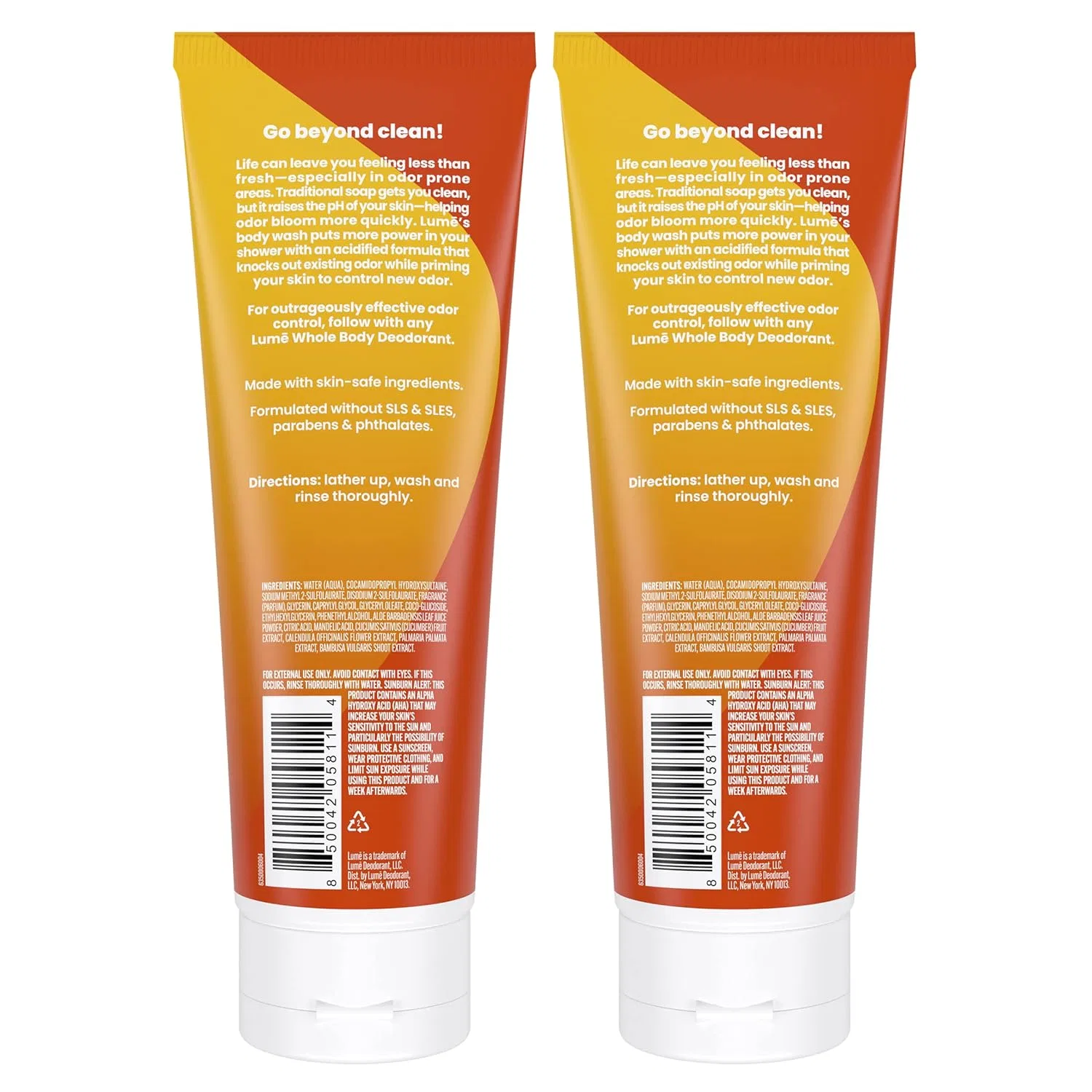 Гель для душа Lume Acidified Body Wash, 240 мл, набор 2 шт, Белый/Opulent Garden — фото 2