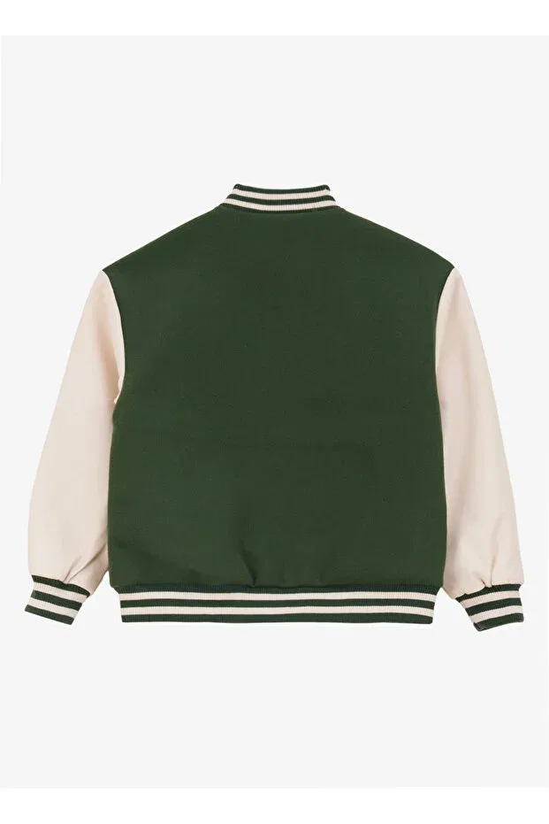 Детское пальто для мальчиков с вышивкой Dark green boy's coat Name It, Dark Green — фото 2