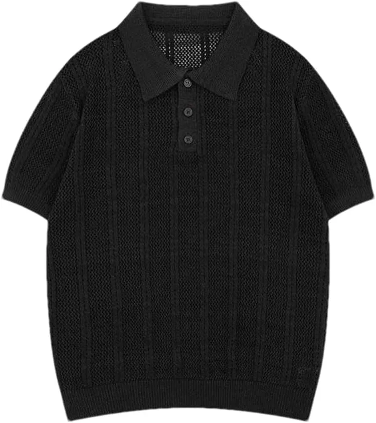 Мужская хлопковая дышащая рубашка-поло, 6416-dark Gray