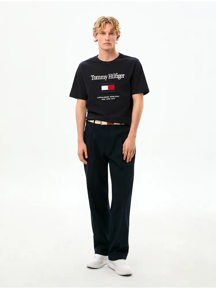 Футболка с вышивкой TOMMY HILFIGER, Navy — фото 2
