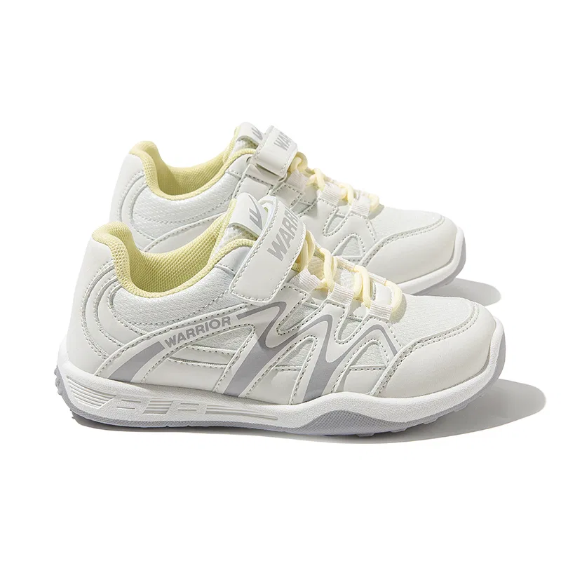Детские повседневные кроссовки из синтетической кожи Beige/Yellow WARRIOR — фото 3