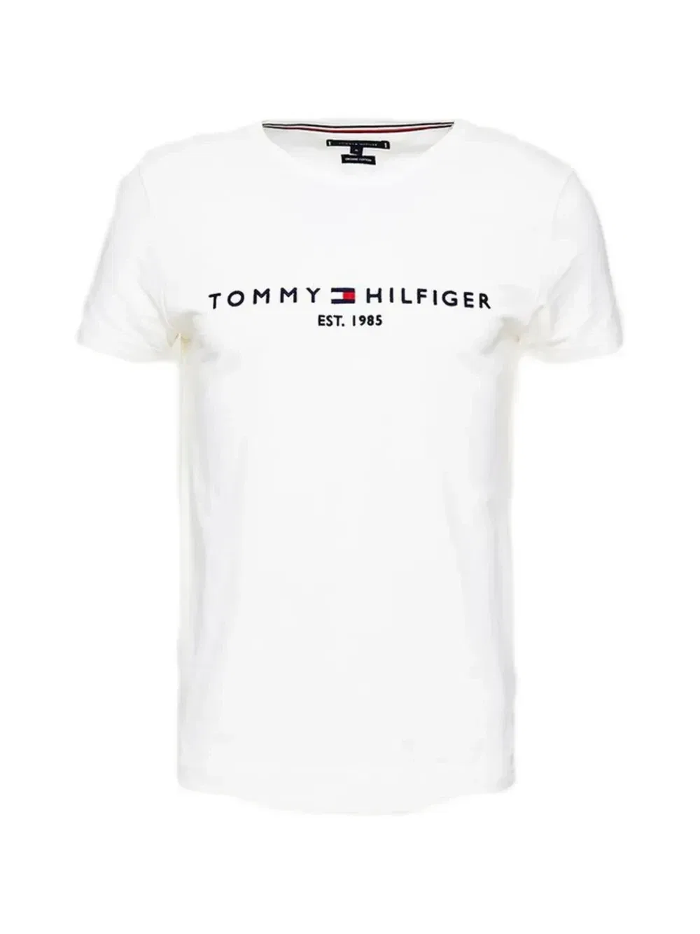 Хлопковая футболка с логотипом Tommy Hilfiger, белый