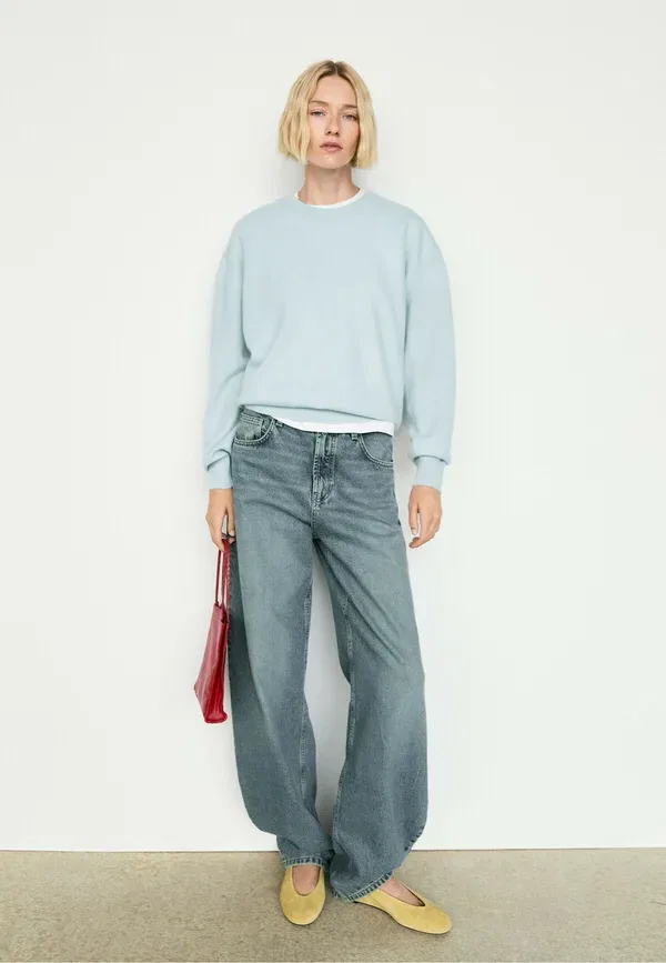 Джемпер из кашемира Jumper Massimo Dutti, light blue, светло-голубой — фото 4