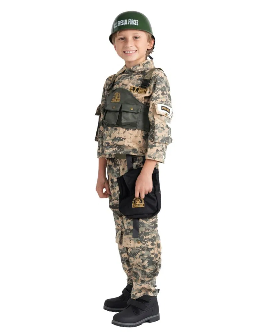 Костюм военного с нашивками Army Soldier Costume Dress Up America — фото 2