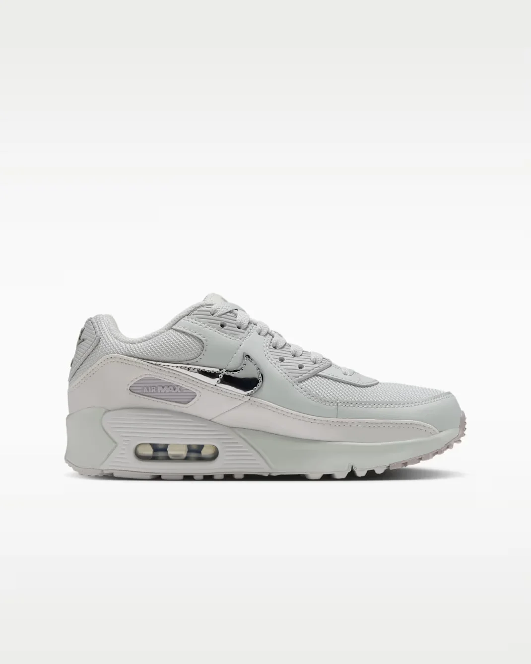 Кроссовки подростковые Nike Air Max 90, светло-серый — фото 2