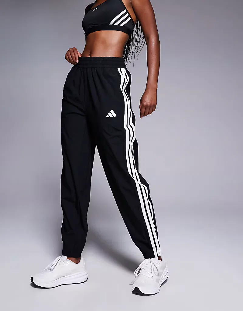 Спортивные брюки Adidas Training с тремя полосками, черный — фото 3
