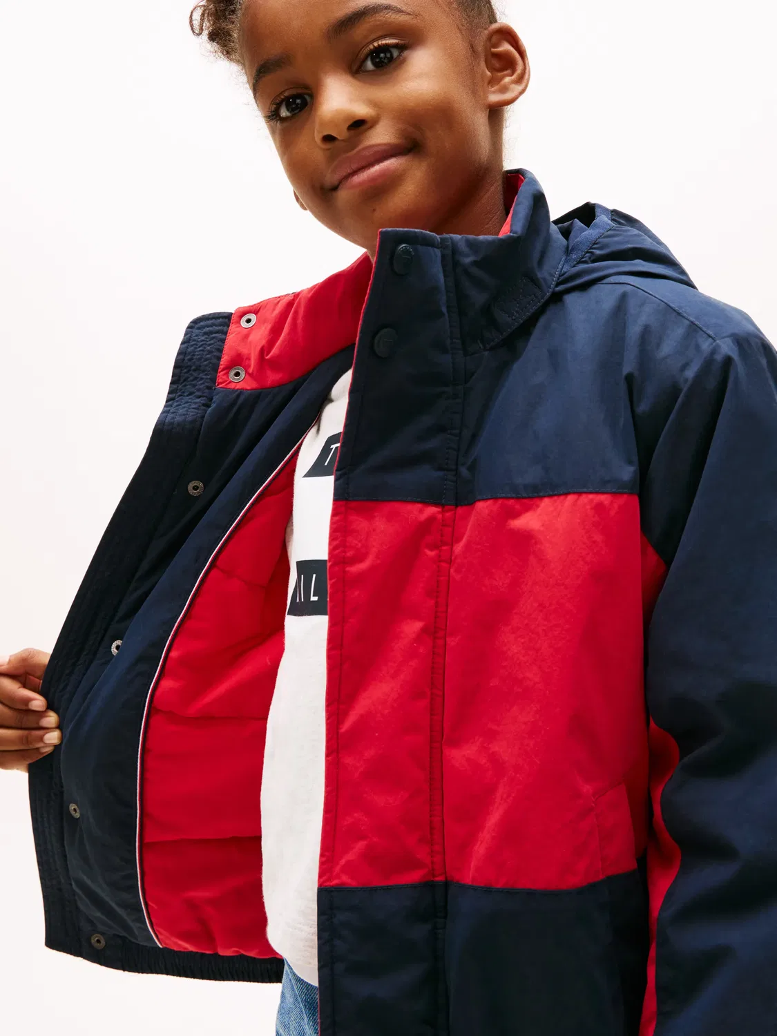 Детская куртка для мальчиков с цветными блоками Tommy Hilfiger, Azul — фото 3