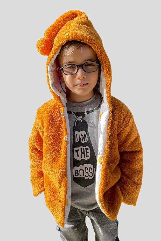 Детское пальто для девочек с длинным рукавом Pompom Hat Ipek Atlas, Multicolor