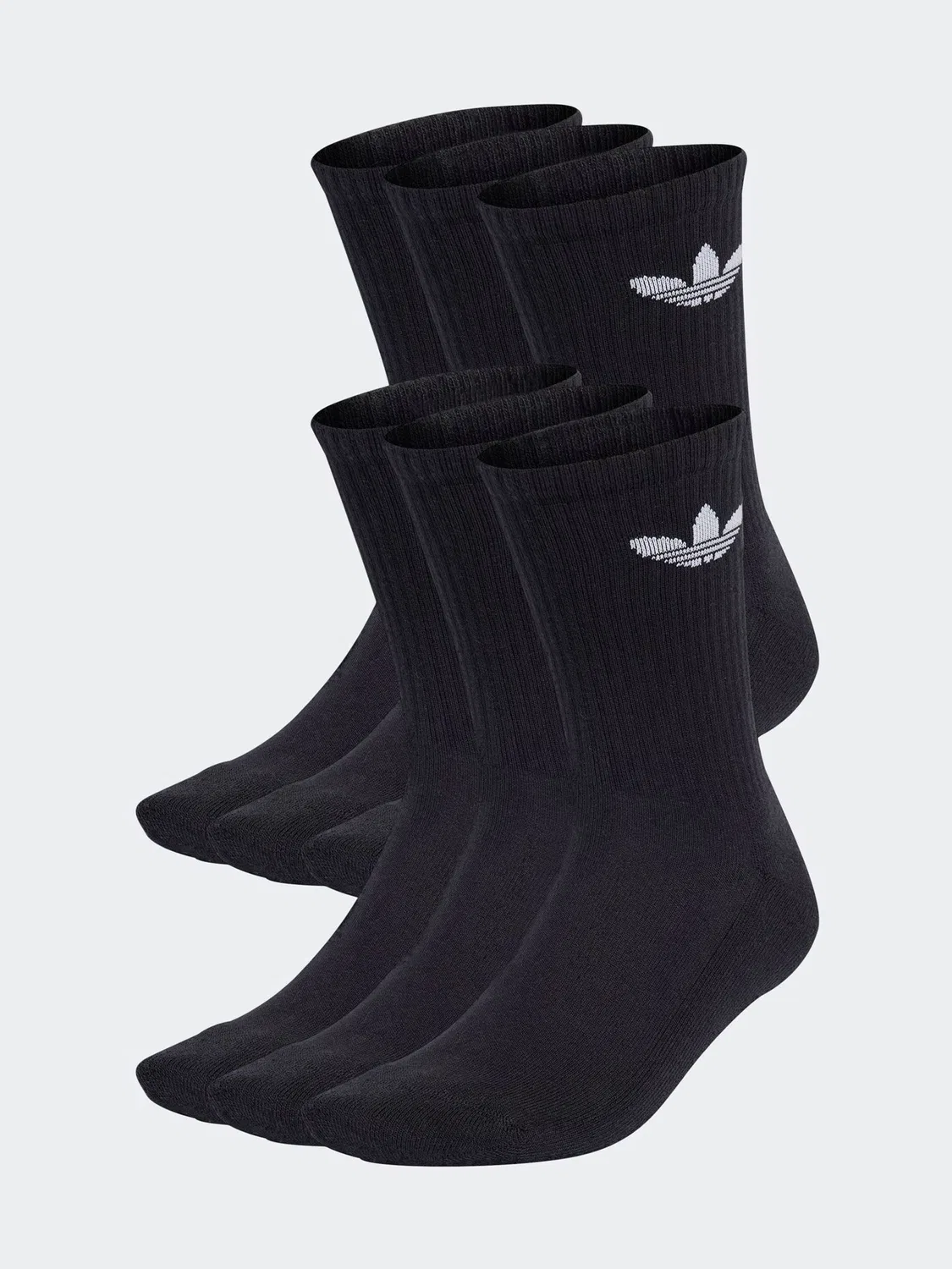 Носки, повседневные, Trefoil Cushion Crew adidas, черный/белый