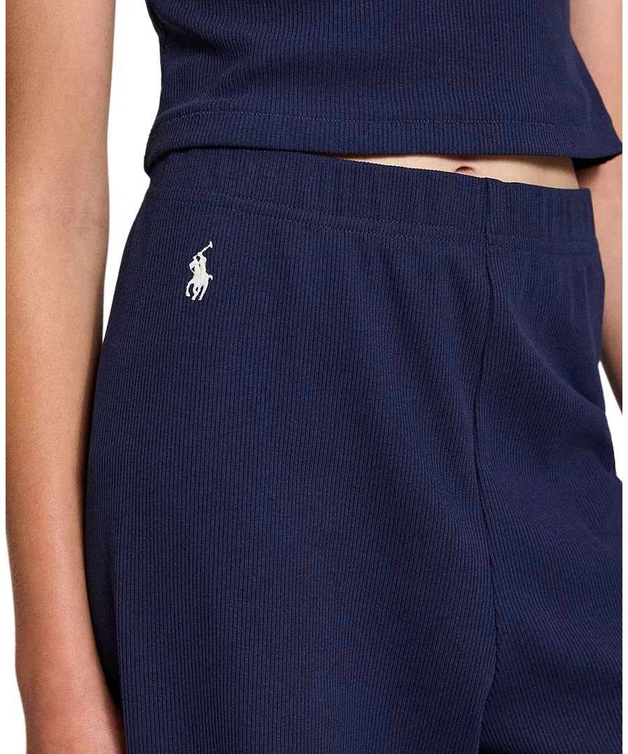Штаны для девочек с широкими штанинами, Ribbed Wide-Leg Pant Polo Ralph Lauren, Refined Navy — фото 3