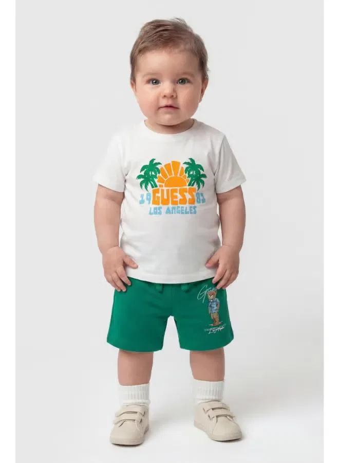 Шорты с принтом Infant Graphic Drawstring Guess, зеленый
