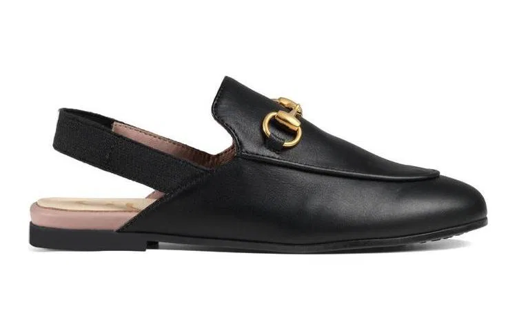 Детские шлепанцы с открытой пяткой с принтом GUCCI, Black — фото 3