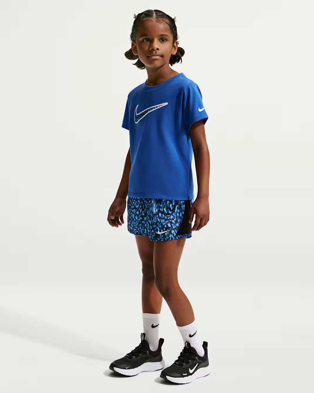 Детский комплект из двух предметов: шорты и шорты Tempo с принтом Dri-FIT Nike, Game Royal