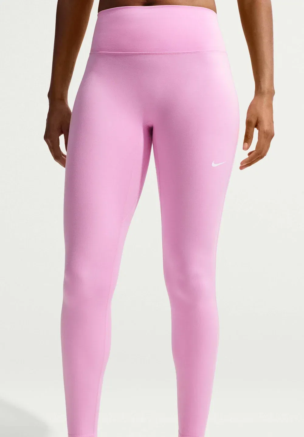 W nk df one hr tight useam - leggings Nike Performance, Pink Rise/White — фото 3