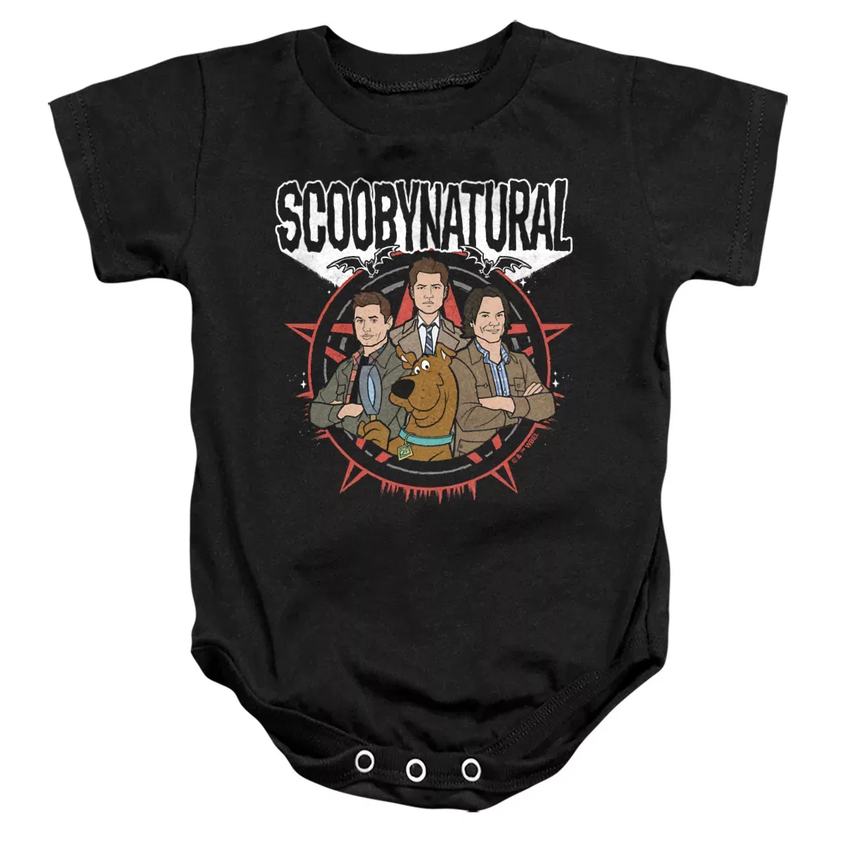 Детское боди с коротким рукавом Supernatural, Black