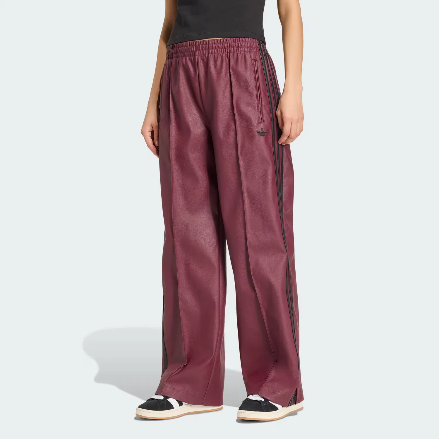Женские брюки свободного кроя Firebird Loose Pleather Pant Adidas Originals, бордовый