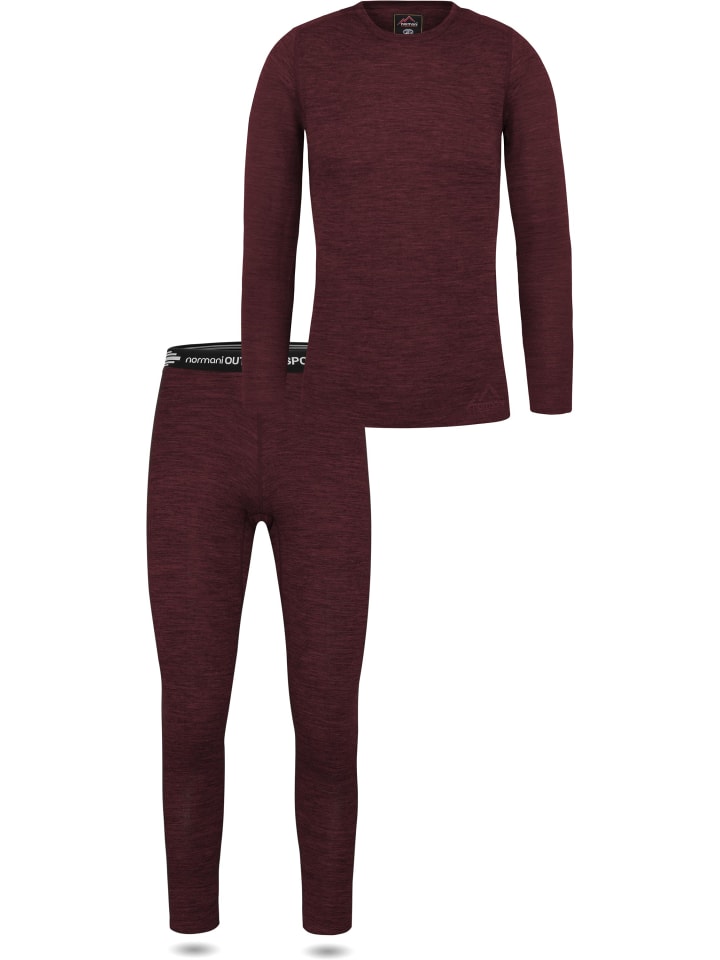 

Normani Outdoor Sports Комплект женского нижнего белья из мериносовой шерсти, цвет Мандура/Перт, красный