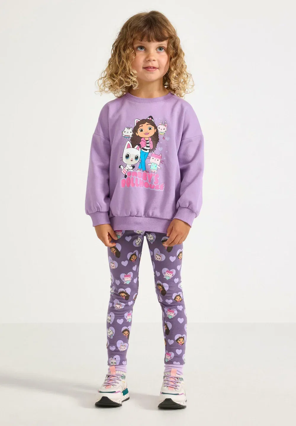Толстовка с изображением кукольного домика Габби - толстовка Lindex, Lilac