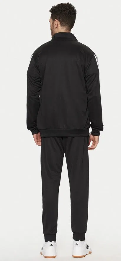 Мужской спортивный костюм с принтом 3S French Terry Tracksuit Adidas, Schwarz — фото 2