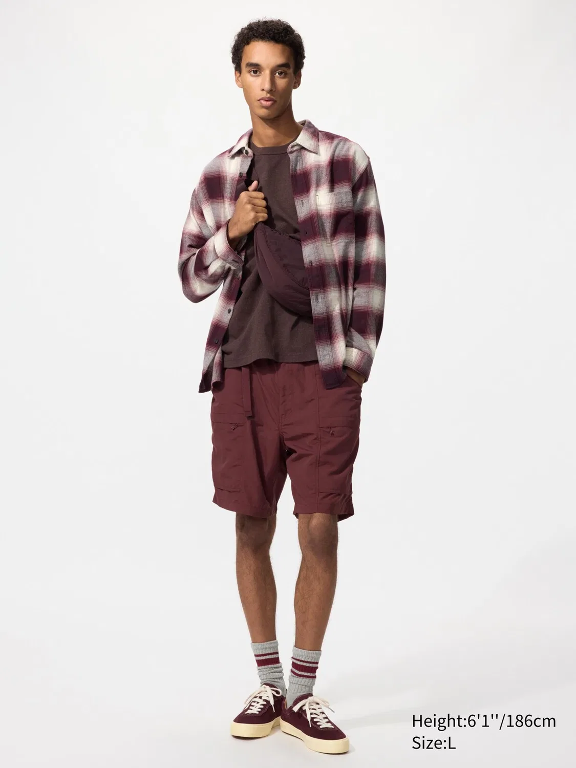 Рубашка фланелевая Uniqlo, мужская, синяя — фото 2
