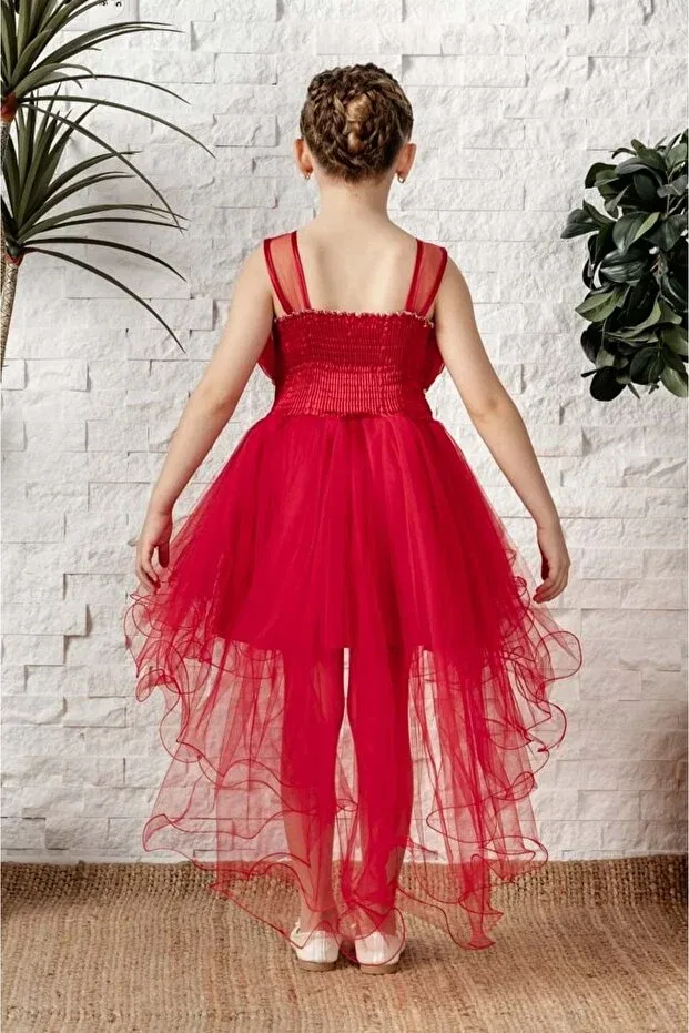 Детское платье для девочек хлопковое Mnk Baby&Kids, Red — фото 2