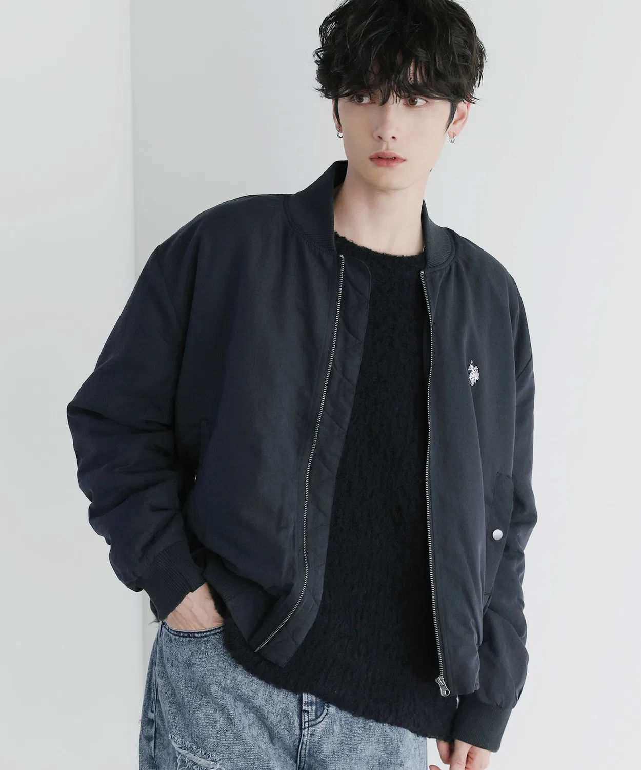 Мужская куртка MA-1 с утеплителем Oversize Short U.S. POLO ASSN., Khaki — фото 2
