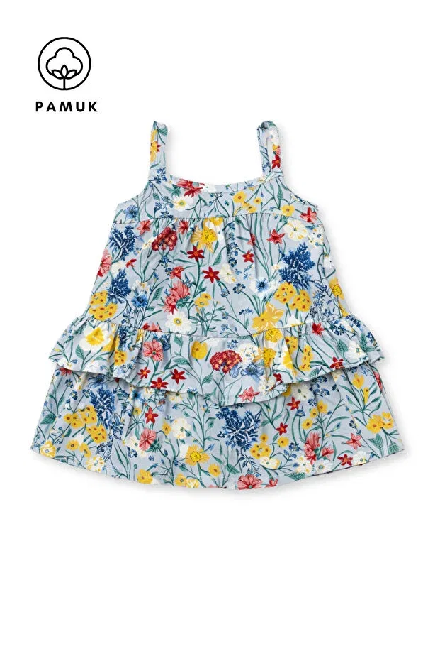 Детское платье для девочек с принтом Difa Kids, Blue — фото 2