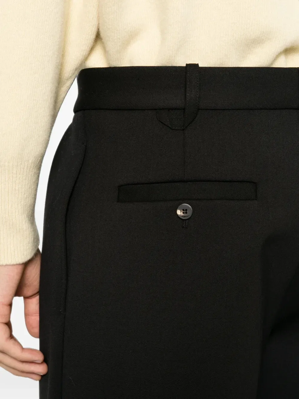 Плиссированные брюки широкого кроя JACQUEMUS, черный — фото 4