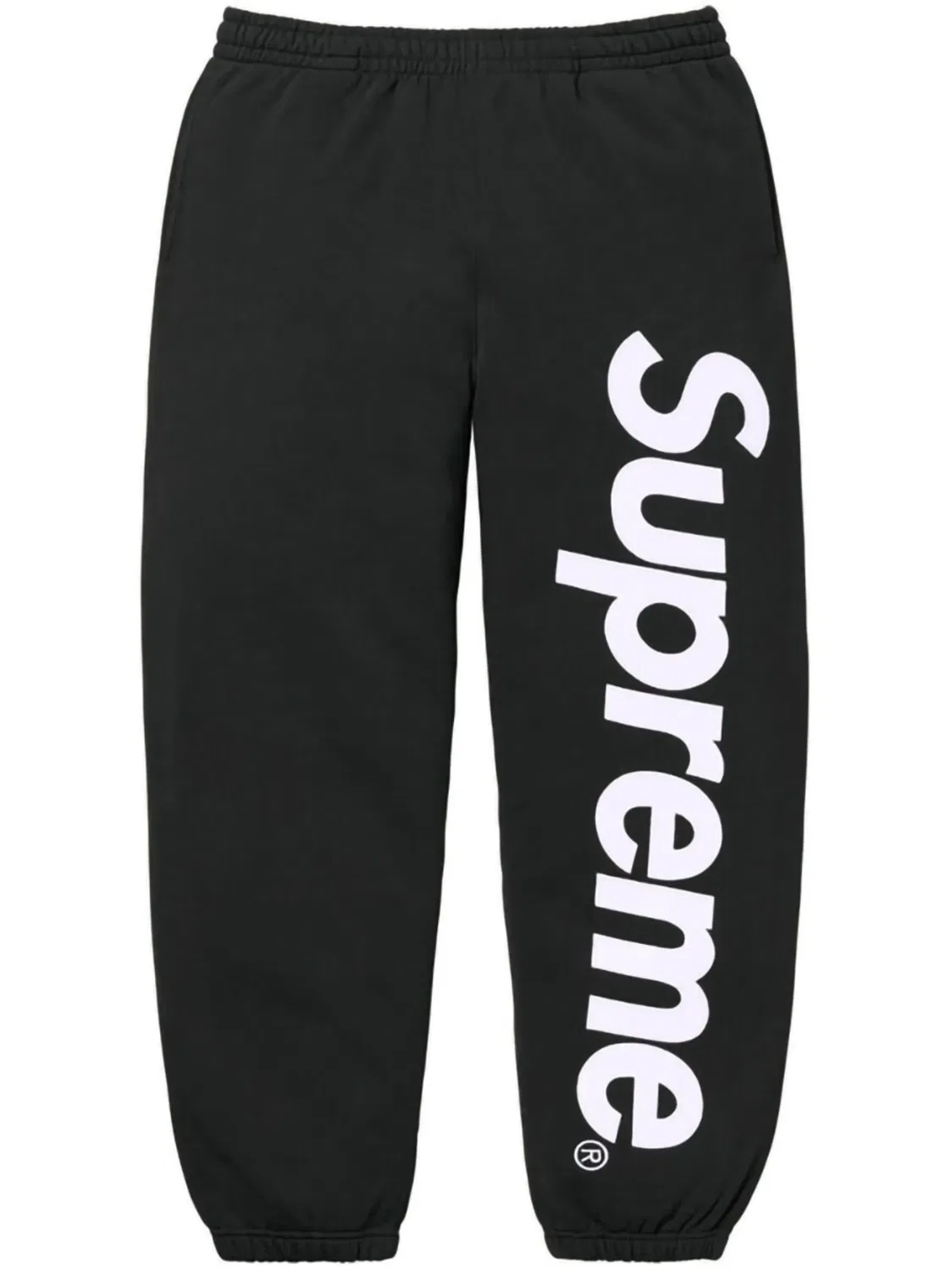 Спортивные брюки с атласной аппликацией Supreme, черный
