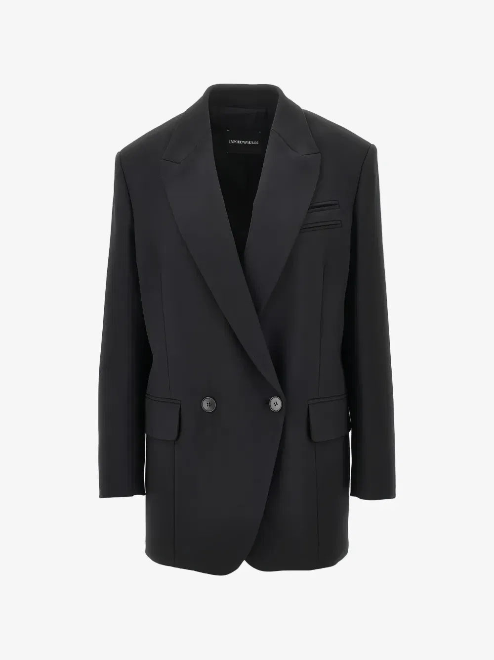 Двубортный блейзер EMPORIO ARMANI, черный