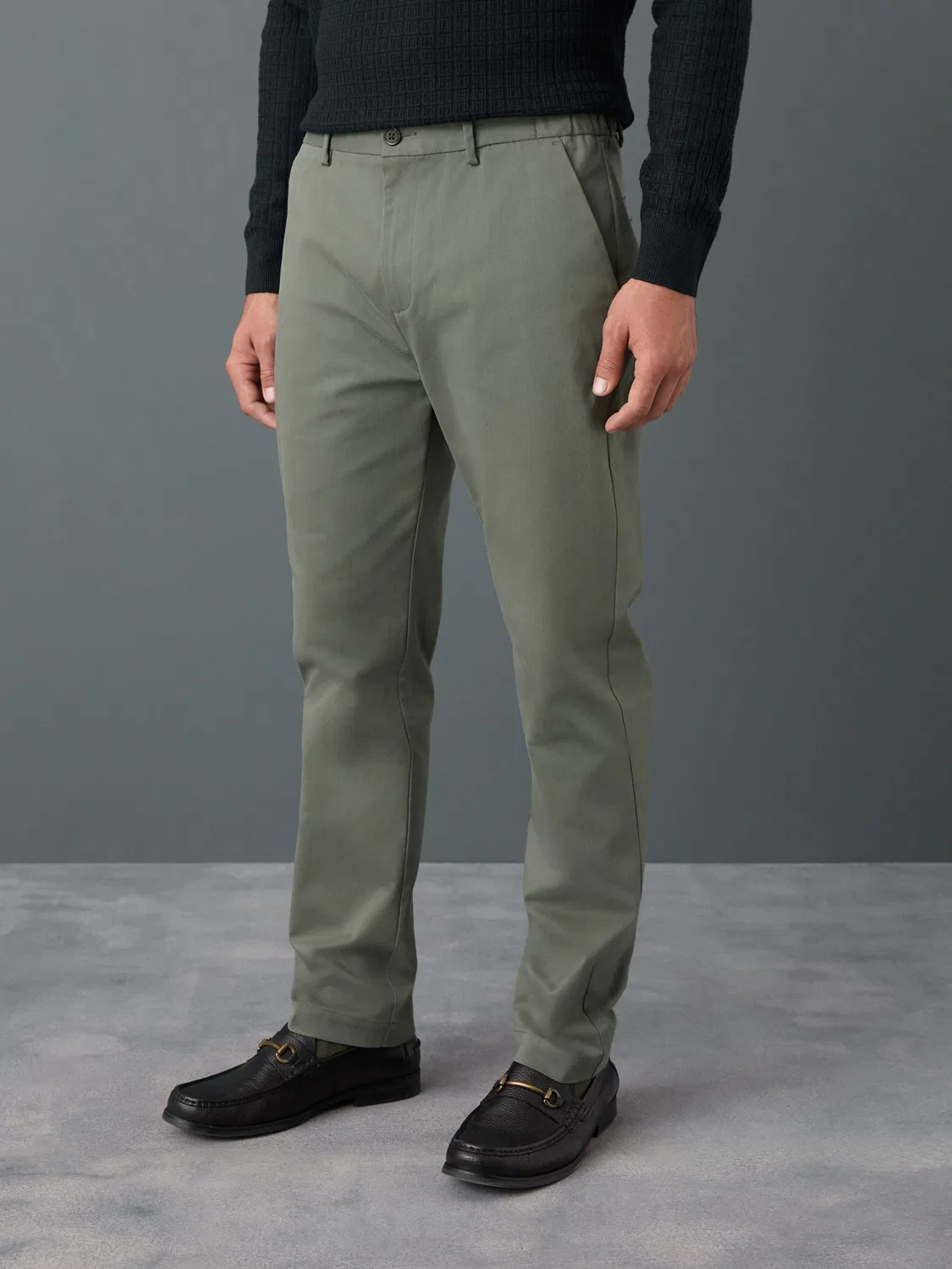 Чинос Slim Fit, модель Premium Smart Cotton TENCEL Lyocell Blend Next, зеленый