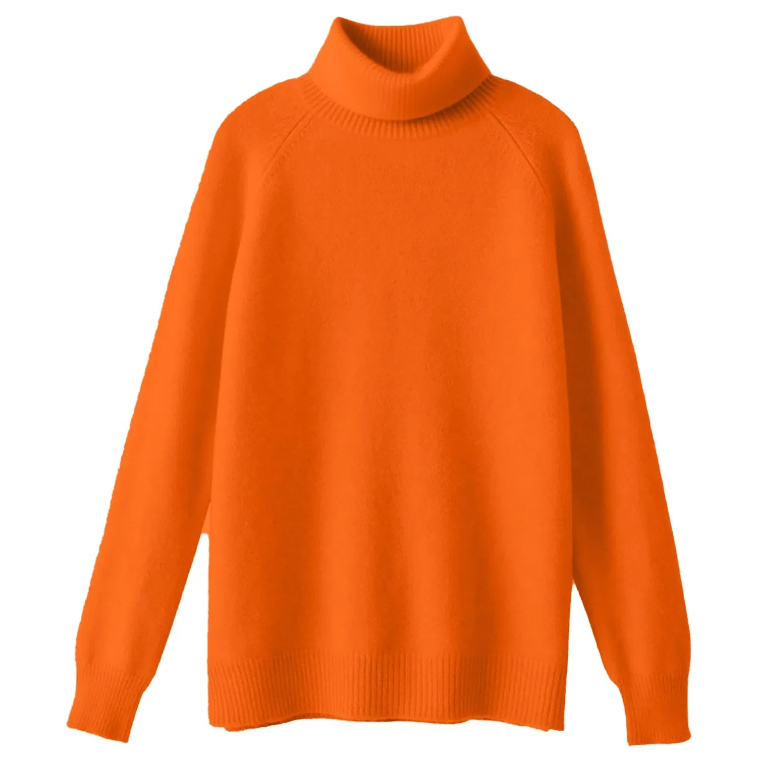 Женский свитер с высоким воротником Cashmere Sweaters, Orange — фото 4