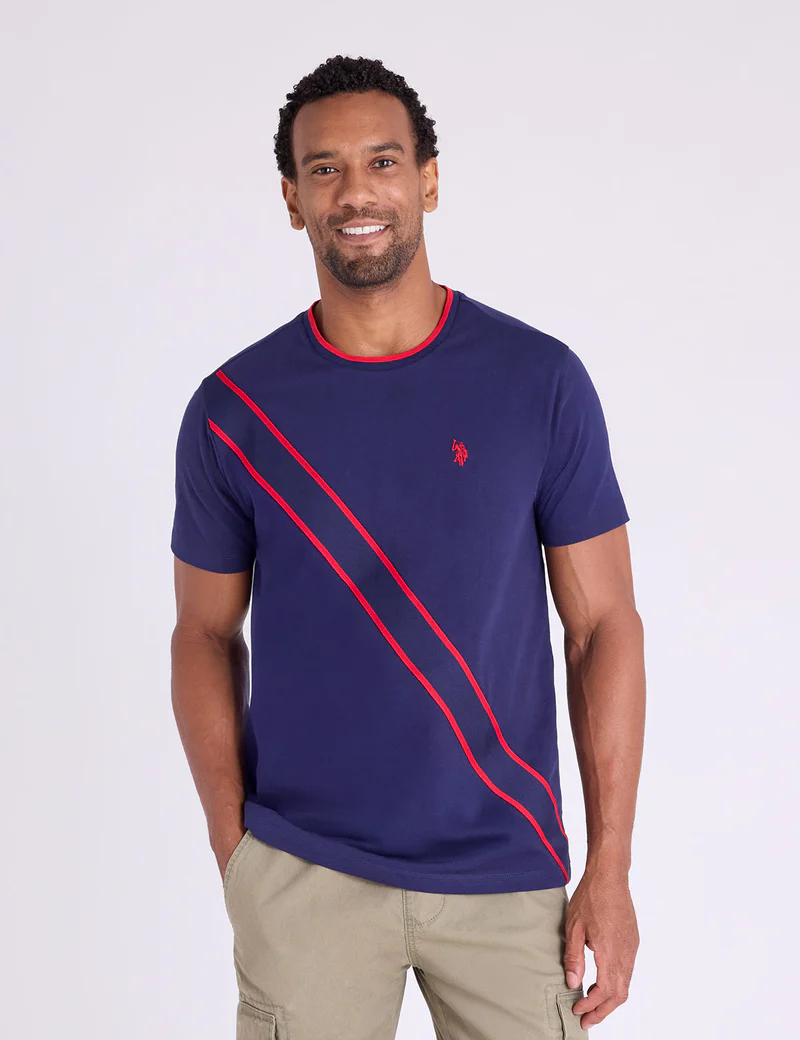 

Футболка U.S. Polo Assn Diagonal Tricot Tape Sash Jersey, темно-синий