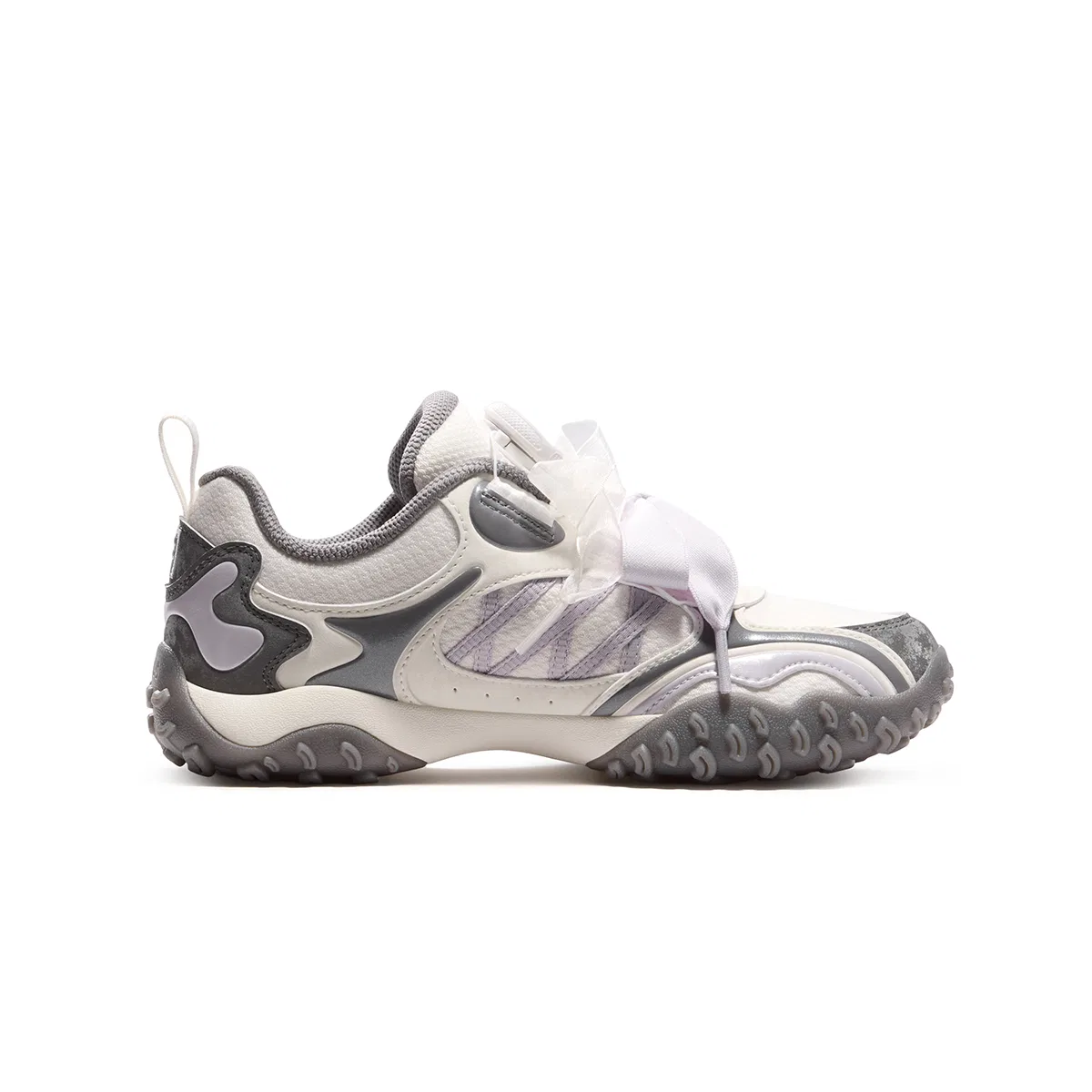 Детские кроссовки для бега с шнуровкой FILA KIDS, Milk White/Smoke Gray — фото 3