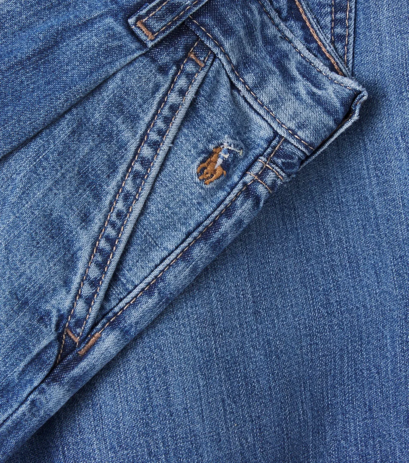 Джинсы с широкими штанинами Polo Ralph Lauren Kids, синий — фото 3