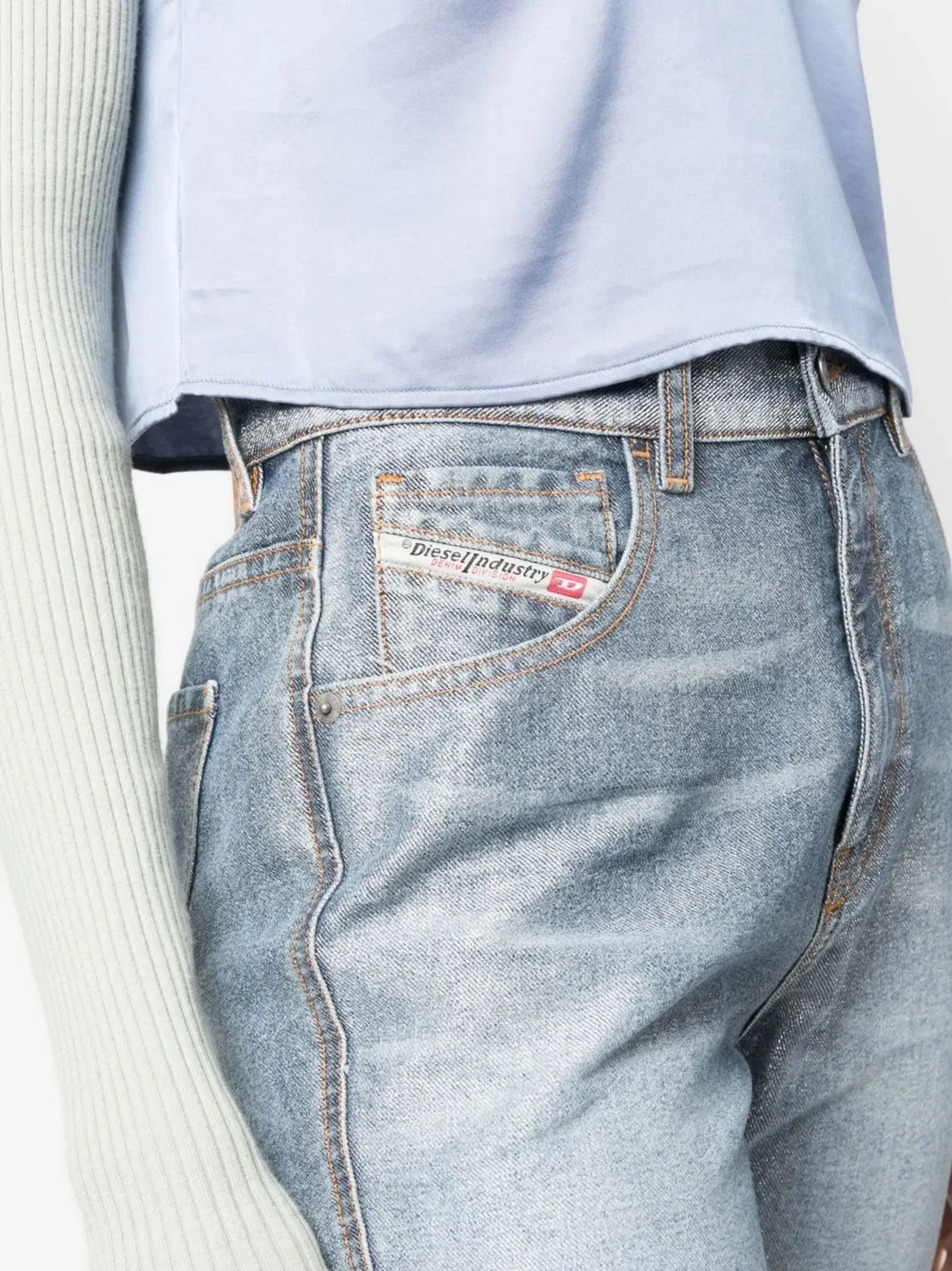 Джинсы Slim-Fit средней посадки Diesel, синий — фото 3