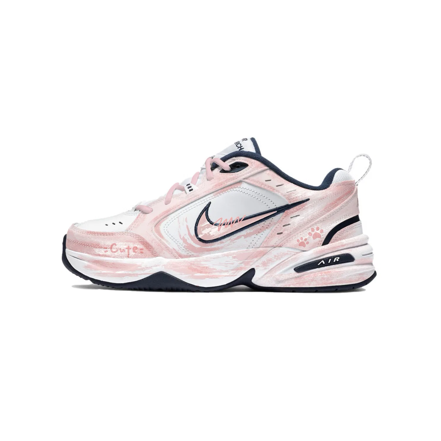 Детские кроссовки-челси с принтом Air Monarch 4 Nike, Pink White — фото 3