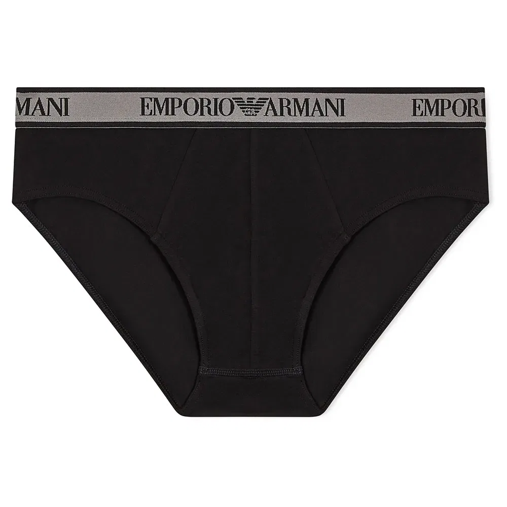 Мужские трусы-слипы с логотипом Emporio armani, Black — фото 4