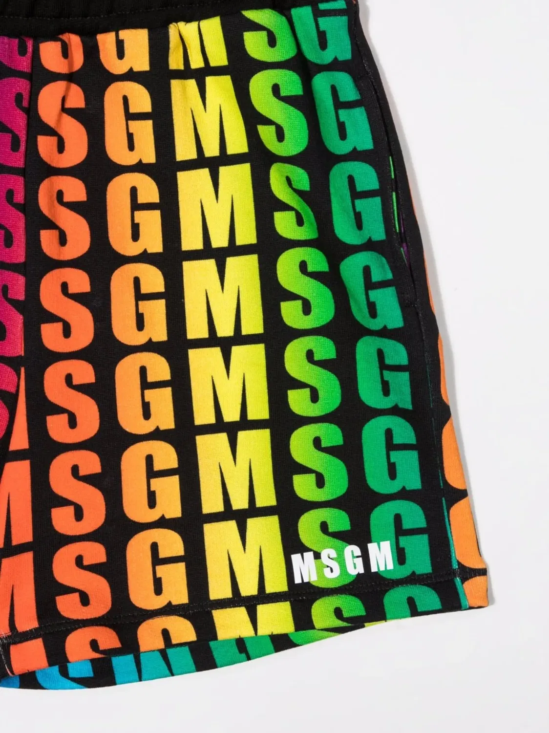 Шорты с принтом радуга MSGM, черный — фото 2