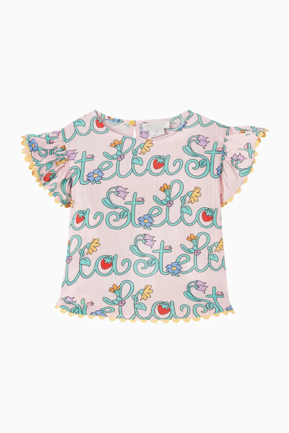Футболка с воланами Ruffle Logo Stella McCartney
